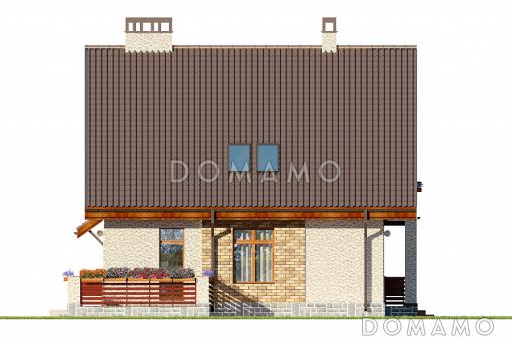Проект дома из пеноблоков до 150 кв.м / Фасад 4