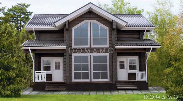 Проект компактного дома из клееного бруса