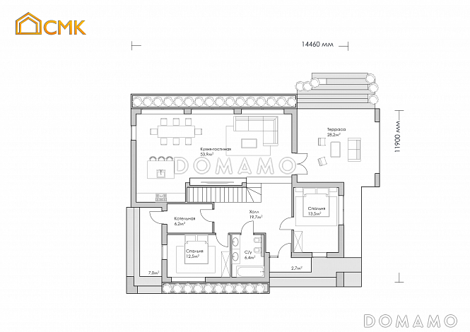 Mos Villa / План 1 этажа