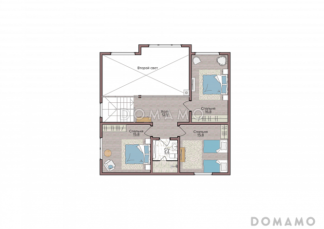 Серый Жемчуг 201 / План 2 этажа