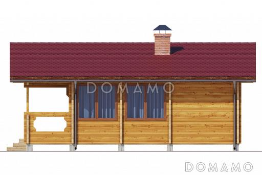 Проект одноэтажного дома с двумя спальнями и санузлом / Фасад 4