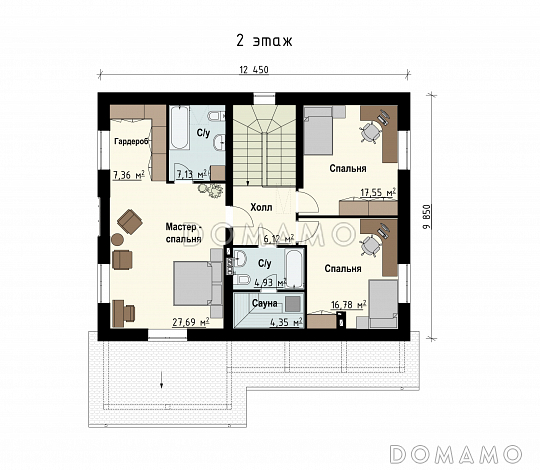 Сентябрь / План 2 этажа