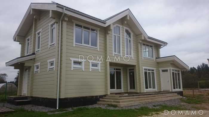 Проект деревянного дома из клееного бруса с отдельным входом в котельную