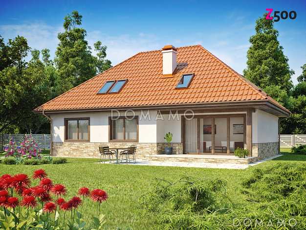 Проект классического мансардного дома из газобетона с необычной планировкой второго этажа