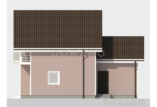 Дом с объединенной кухней-гостиной и большой террасой / Фасад 2