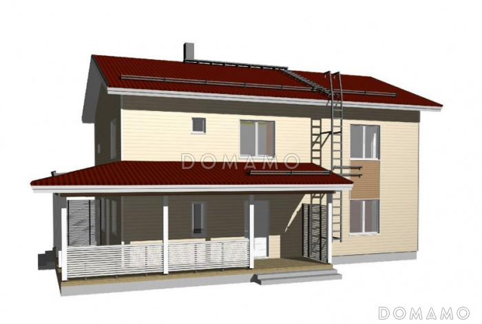 Проект каркасного дома в скандинавском стиле
