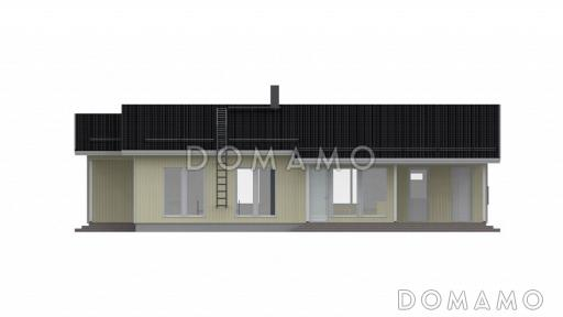 Проект одноэтажного каркасного дома до 150 кв.м / Фасад 2