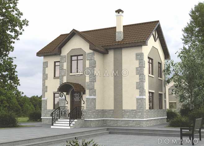 Проект дома по технологии ЛСТК с полным вторым этажом