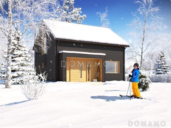 Проект каркасного дома с мансардой