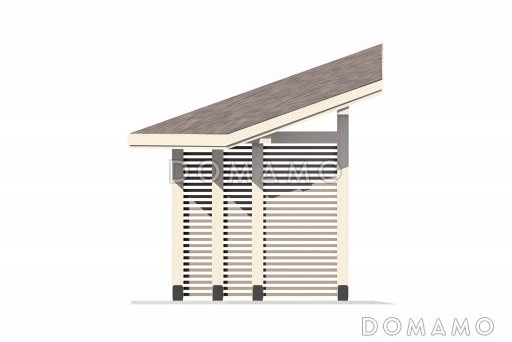 Проект навеса для дров и хозяйственных принадлежностей / Фасад 4