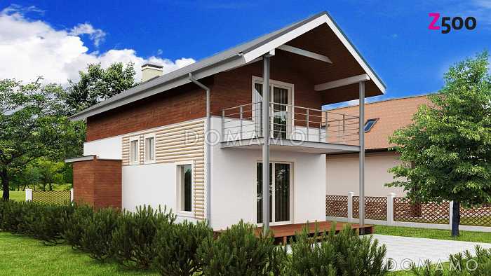 Проект компактного двухэтажного дома из газобетона для строительства на очень узком участке