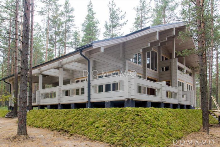 Проект коттеджа в скандинавском стиле из клееного бруса