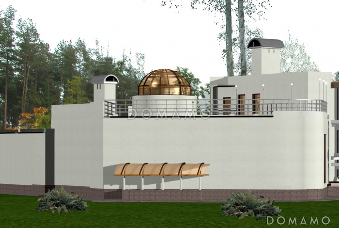 Проект современного бассейна со сложной формой 