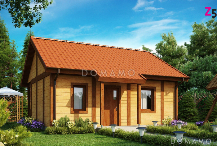 Проект маленького уютного одноэтажного дома из газобетона для круглогодичного проживания