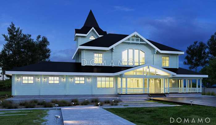 Проект дома из бруса с SPA-зоной и кинотеатром