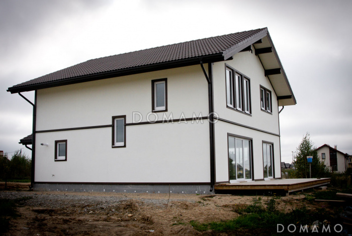 Проект дома из газобетона 10х10 с мансардой