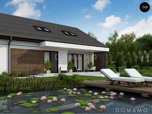 Проект комфортного одноэтажного дома из газобетона с тремя спальнями, с возможностью обустройства мансардного этажа