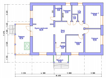 Давир -11  / План 1 этажа