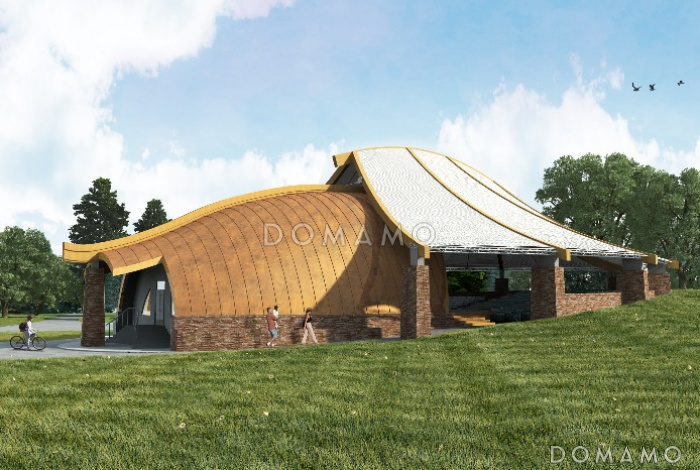 Проект Летняя эстрада из клееного бруса