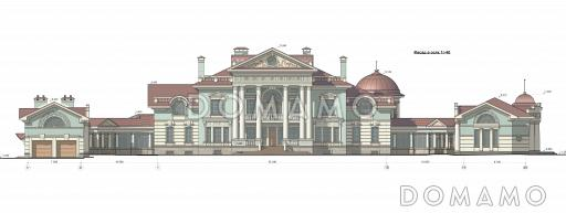 Проект большого дома более 1500 м. кв. / Фасад 1