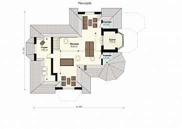 Валенсия / План мансардного этажа