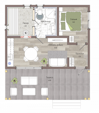 Агидель 60 / План 1 этажа