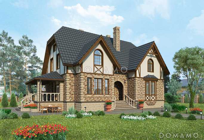 Проект особняка в стиле Тюдор
