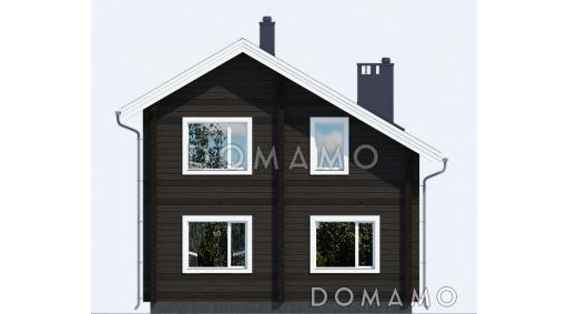 Проект дома из бруса в скандинавском стиле / Фасад 3