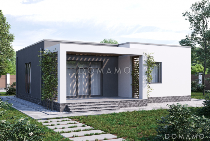 Проект одноэтажного дома в современном стиле