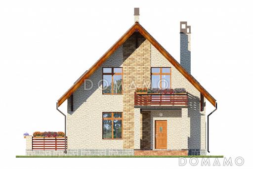 Проект дома из пеноблоков до 150 кв.м / Фасад 1