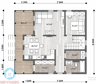 Дерби / План 1 этажа