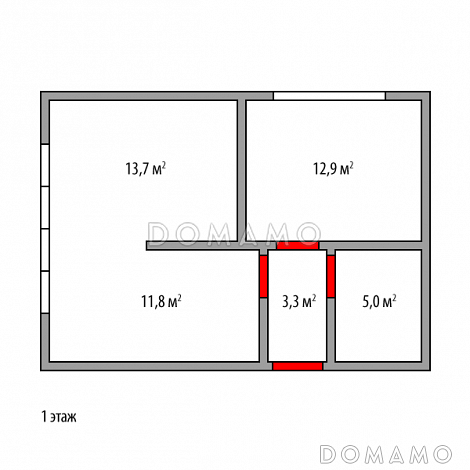Дом "Светлый" 108м2 / План 1 этажа