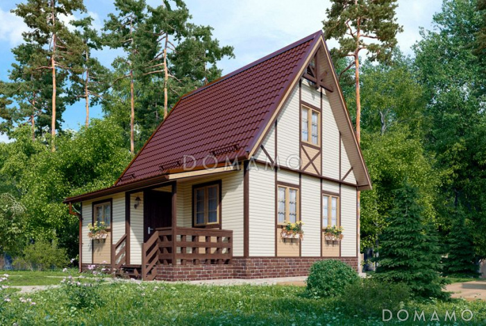 Проект дома 6х6 из клееного бруса