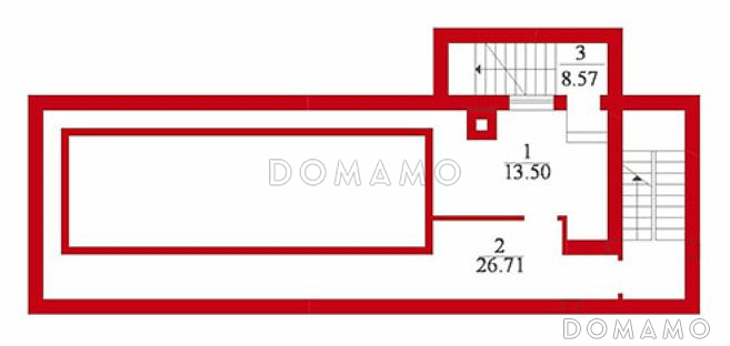 Проект двухэтажного особняка из кирпича с колоннами в классическом стиле / План цокольного этажа