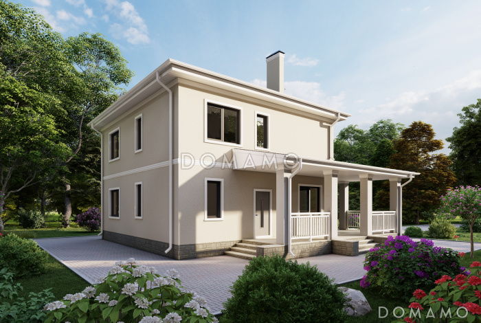 Проект двухэтажного дома в современном стиле