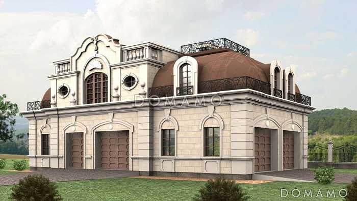 Проект гаража с помещениями вспомогательного назначения