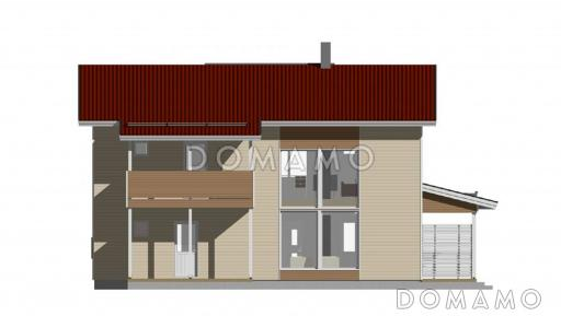 Проект каркасного дома в скандинавском стиле / Фасад 4
