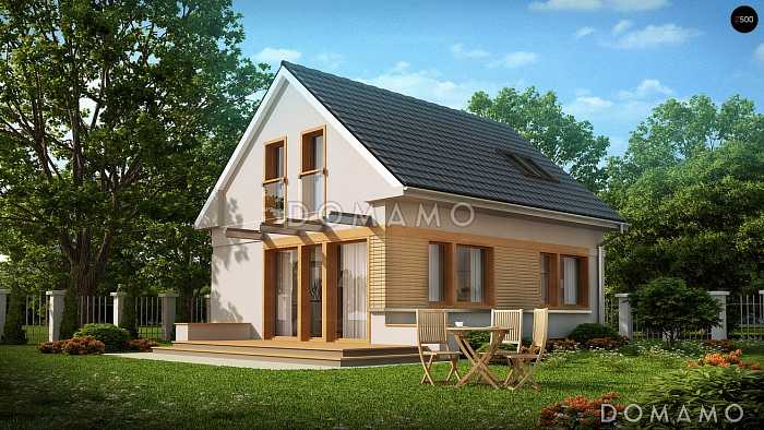 Проект компактного одноэтажного мансардного дома из газобетона с дополнительной спальней на первом этаже, адаптированный для сейсмоопасных регионов