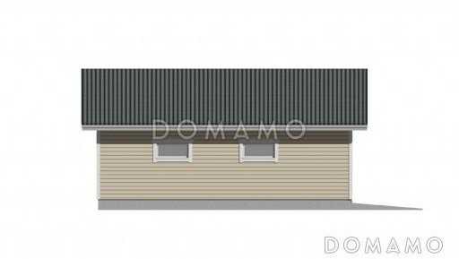 Проект каркасного гаража и навеса с хозблоком / Фасад 4