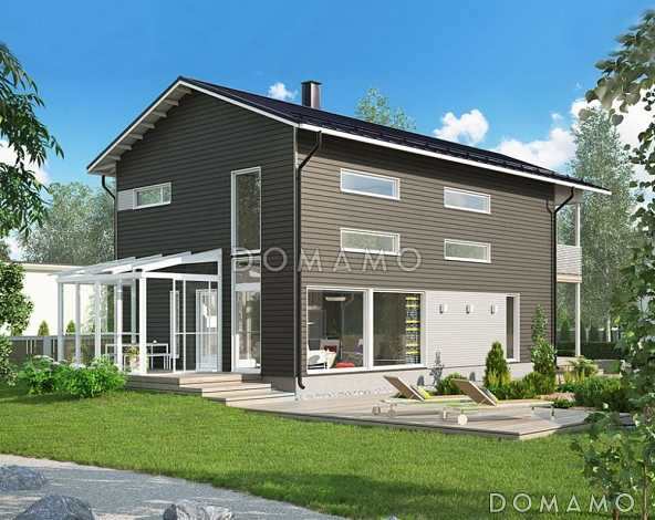 Проект дома с большой кухней-столовой