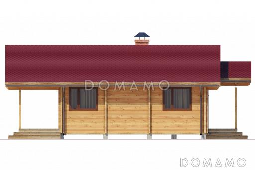 Проект дачного дома из клееного бруса / Фасад 4