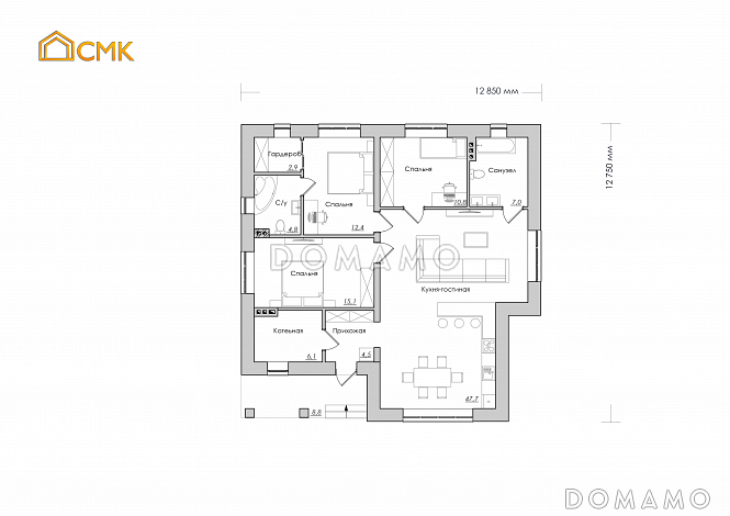 Брюховецкая / План 1 этажа