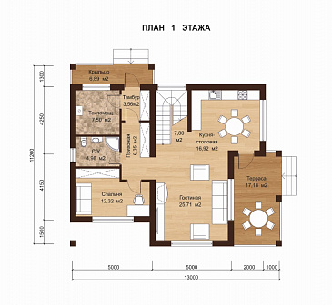 ЛИОН 220 / План 1 этажа