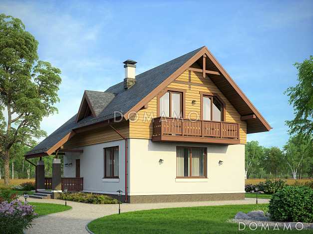 Проект небольшого дома из СИП панелей с интересной отделкой