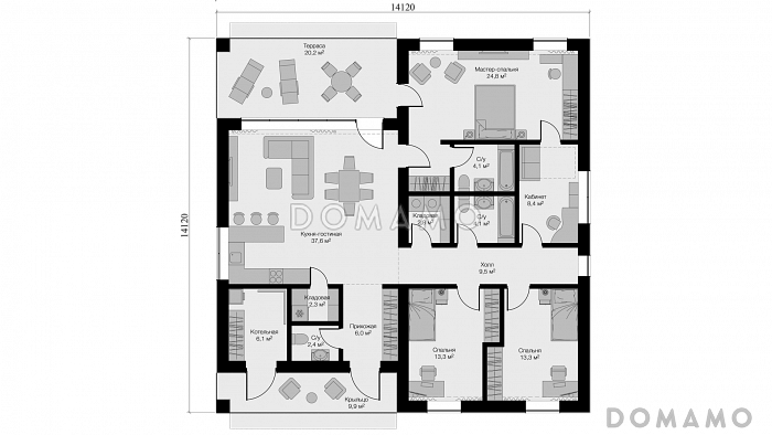 KVADRA M / План 1 этажа