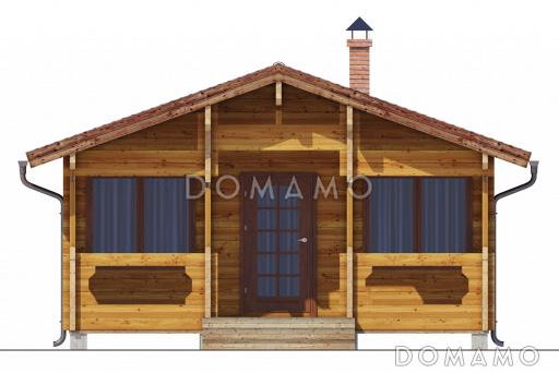 Проект одноэтажного дома с двумя спальнями и санузлом / Фасад 1