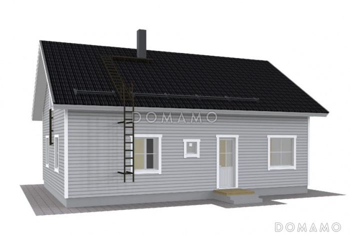 Проект каркасного дома с удобной гостиной для всей семьи