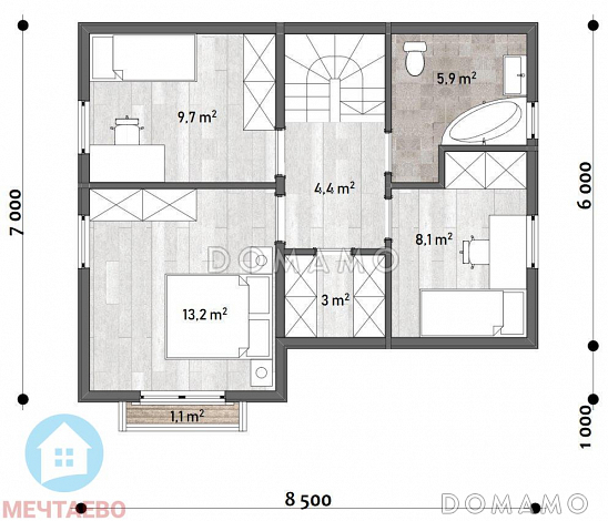Реймс / План 2 этажа