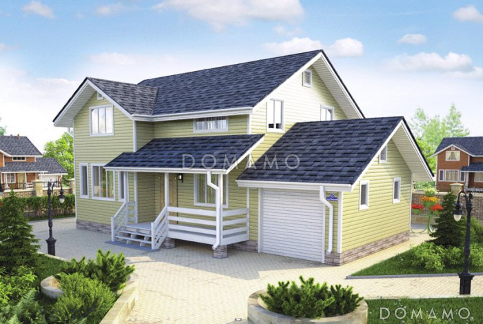 Проект дома из клееного бруса с просторными комнатами