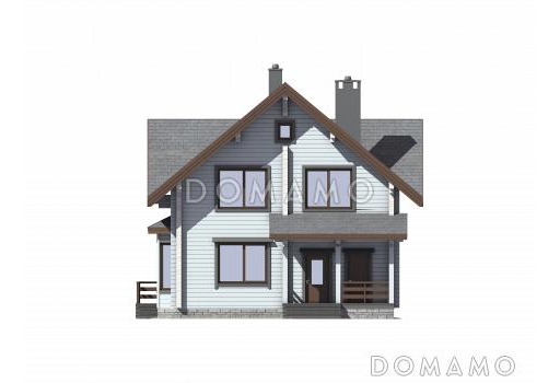 Проект дома в скандинавском стиле с просторной гостиной и выходом на террасу / Фасад 1